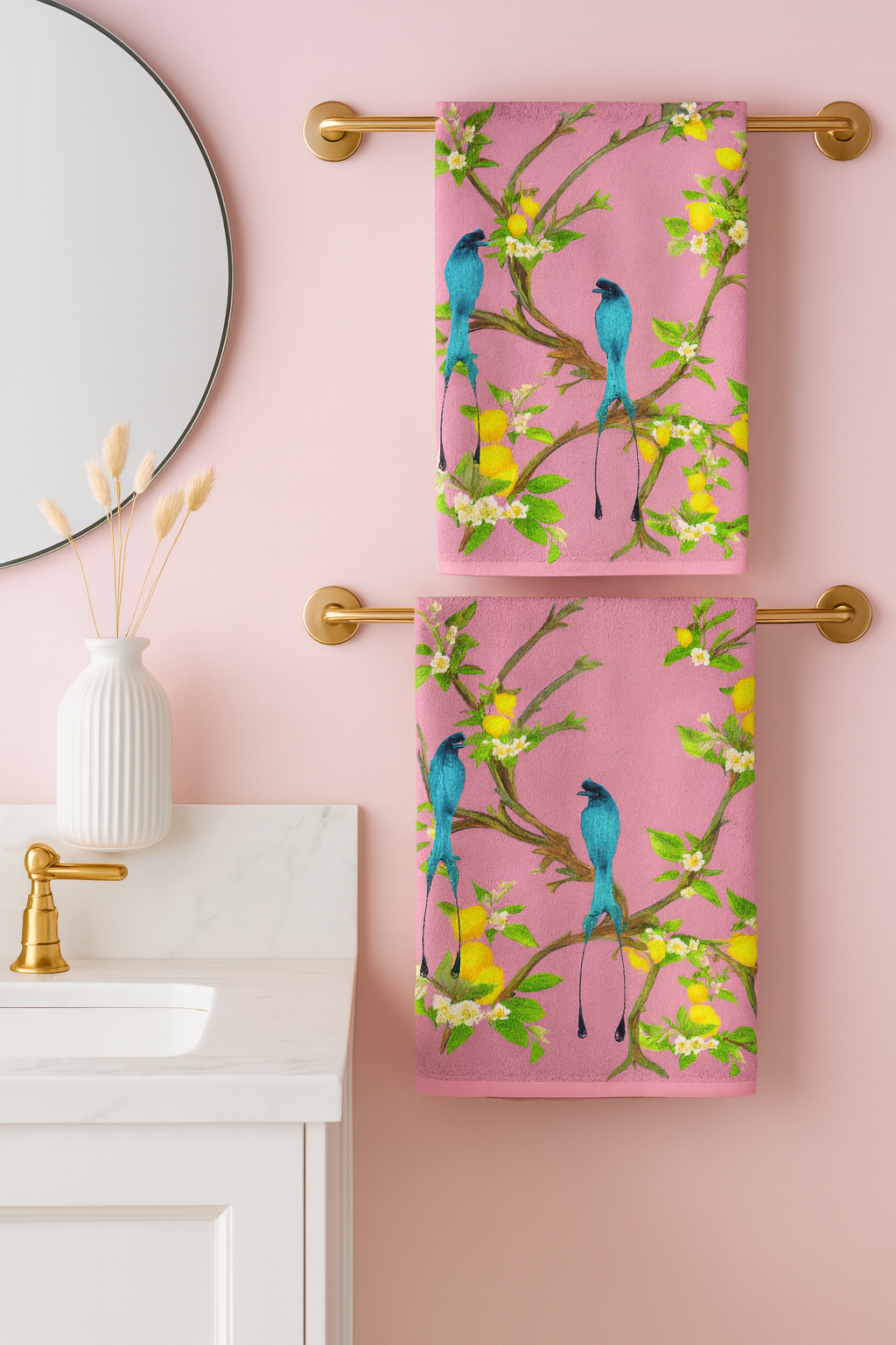 Botanical Bath Towels & Nature-Inspired Bathroom Accessories