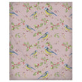 Hand‑Drawn Blue Tit & Berry Pattern Duvet – Nature Inspired Bedroom De