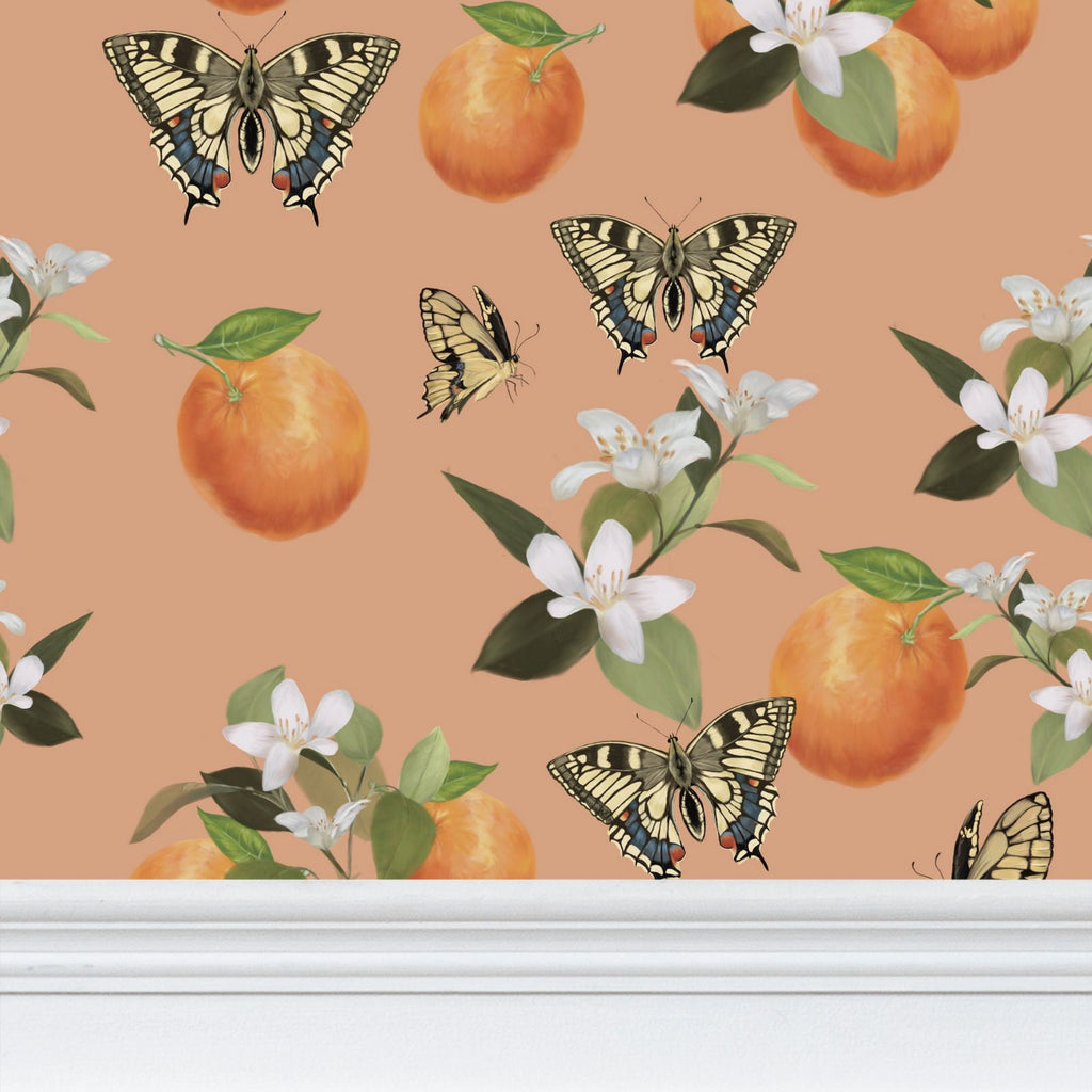 Botanical Oranges & Swallowtail Butterflies