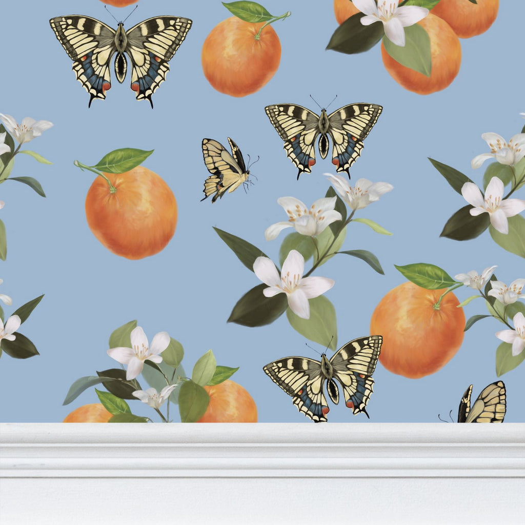 Botanical Oranges & Swallowtail Butterflies