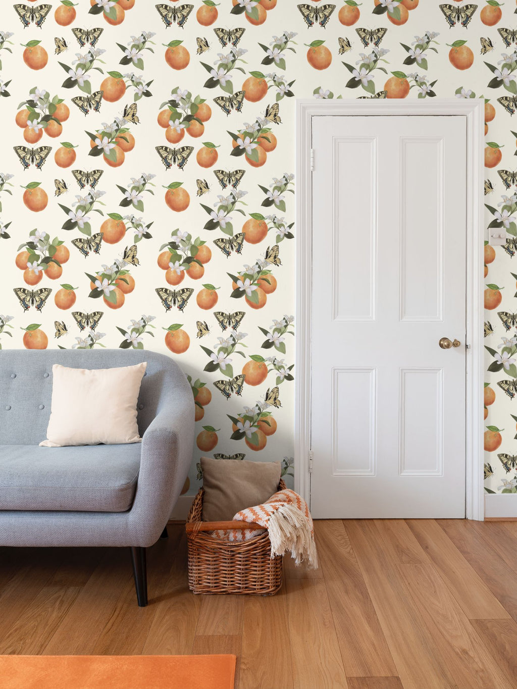 Botanical Oranges & Swallowtail Butterflies
