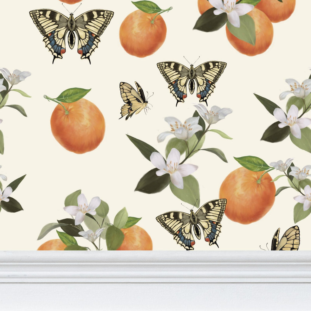 Botanical Oranges & Swallowtail Butterflies