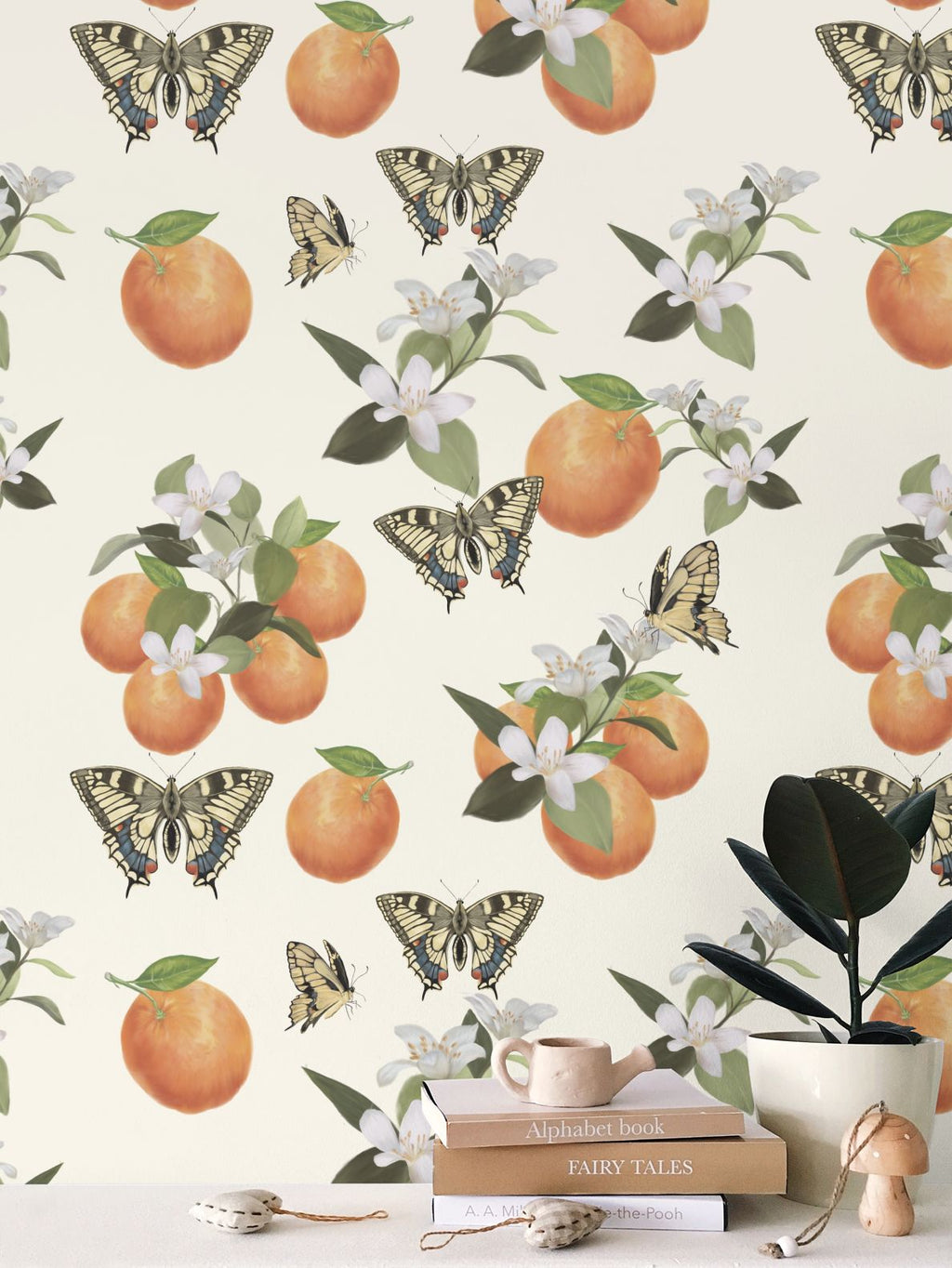 Botanical Oranges & Swallowtail Butterflies
