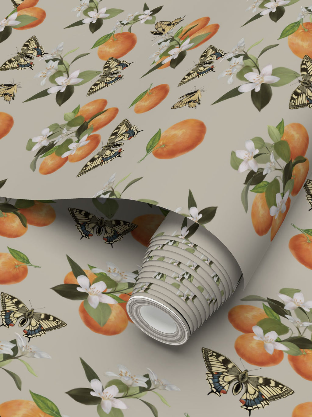 Botanical Oranges & Swallowtail Butterflies