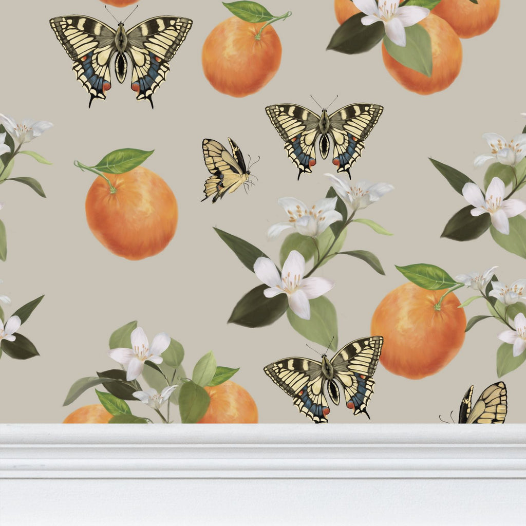 Botanical Oranges & Swallowtail Butterflies