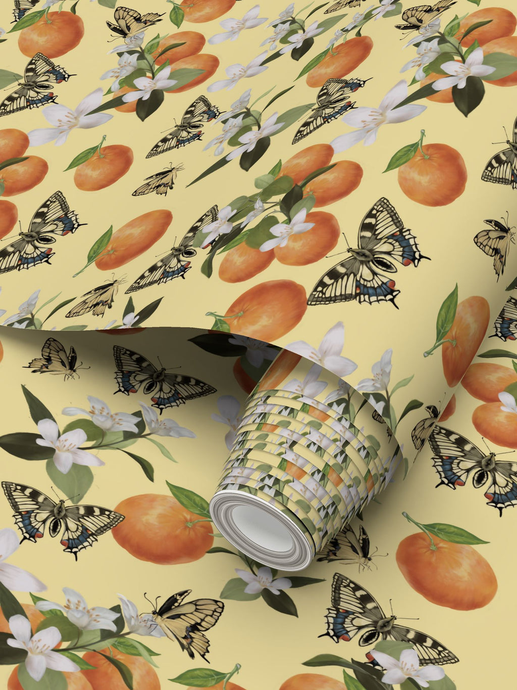 Botanical Oranges & Swallowtail Butterflies