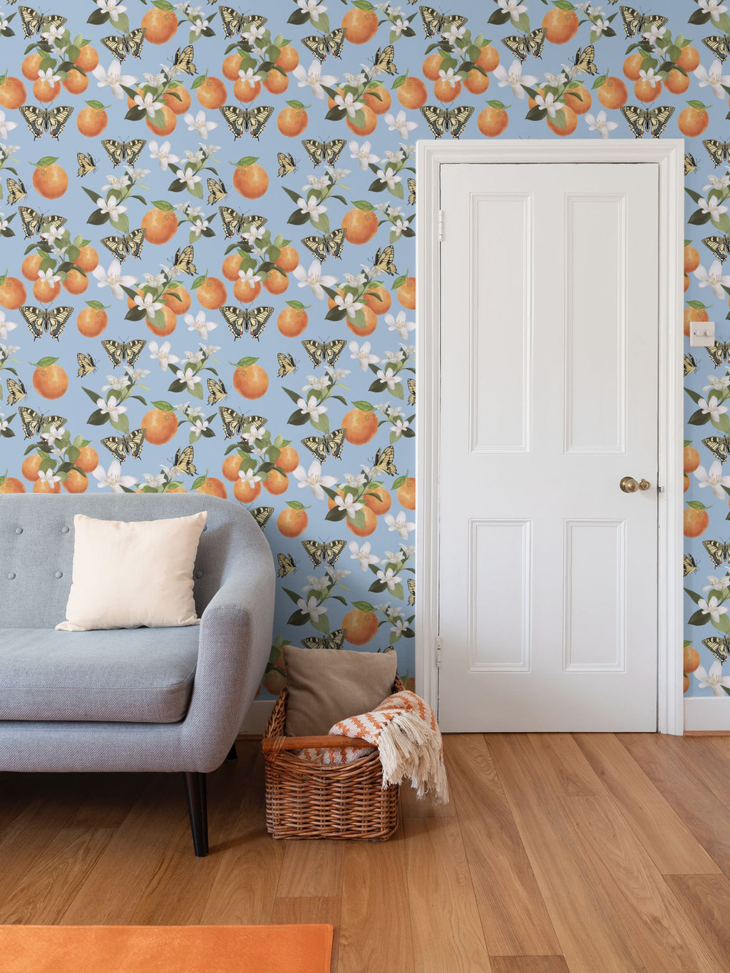 Botanical Oranges & Swallowtail Butterflies