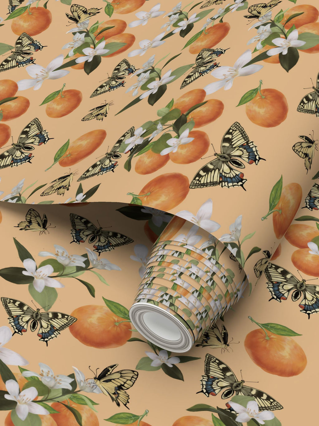 Botanical Oranges & Swallowtail Butterflies