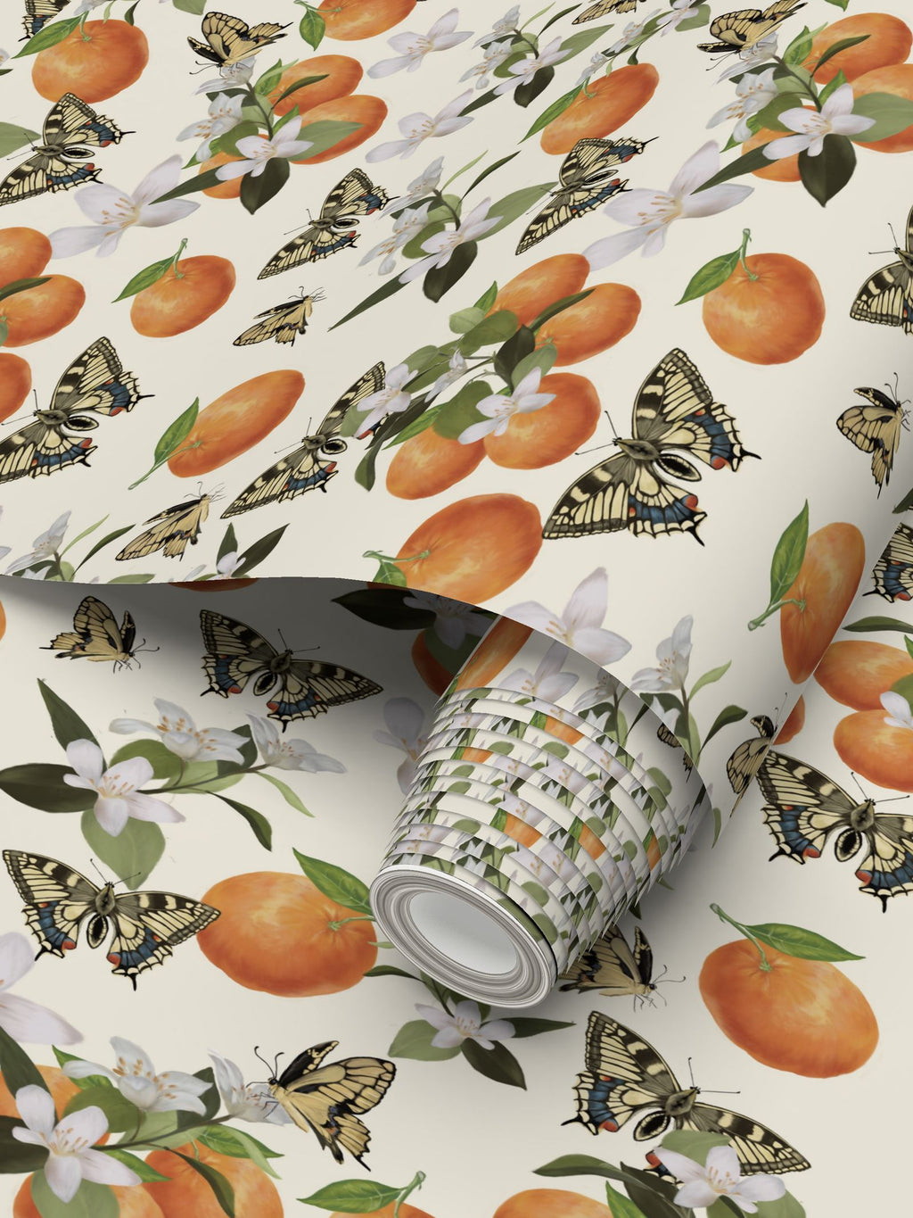Botanical Oranges & Swallowtail Butterflies