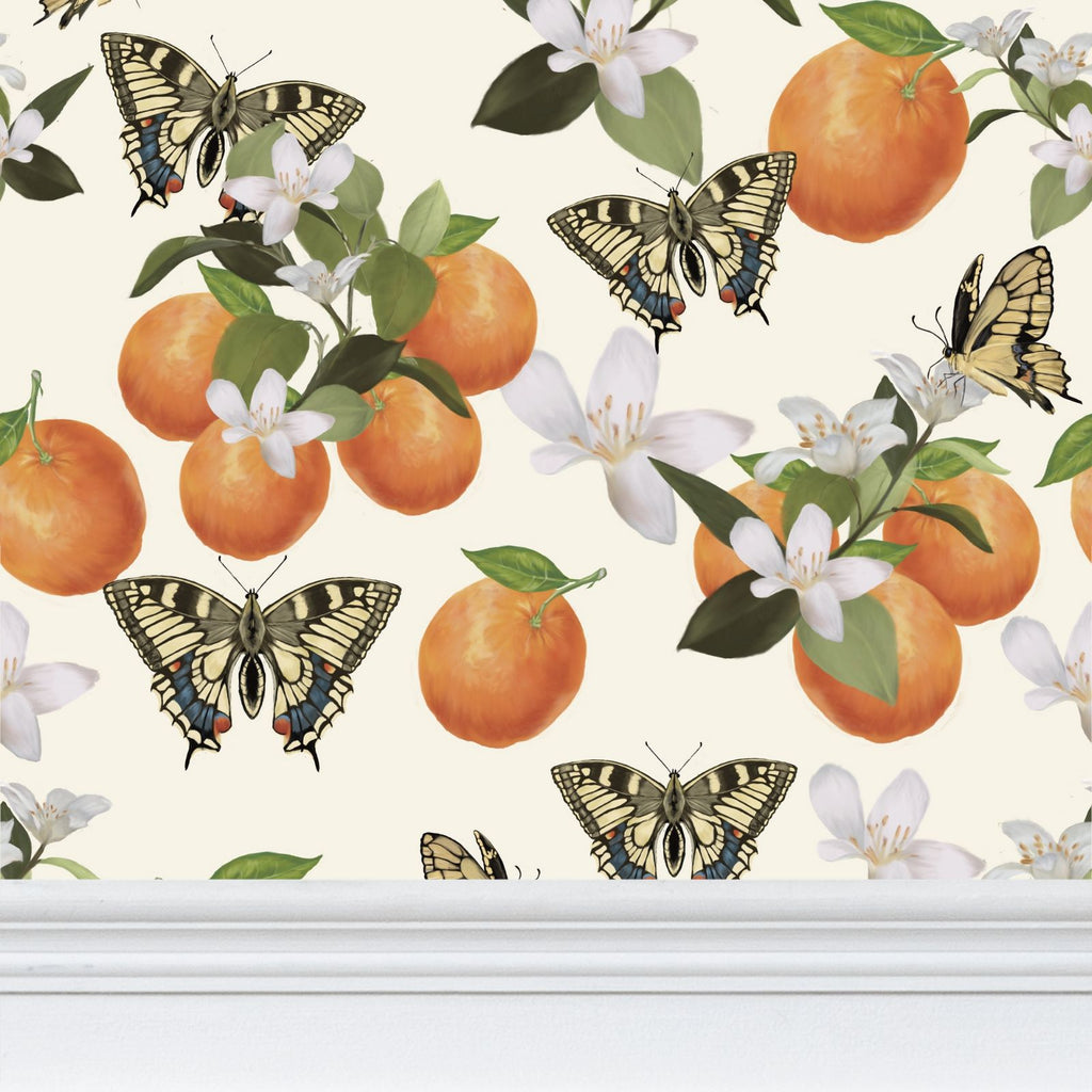 Botanical Oranges & Swallowtail Butterflies