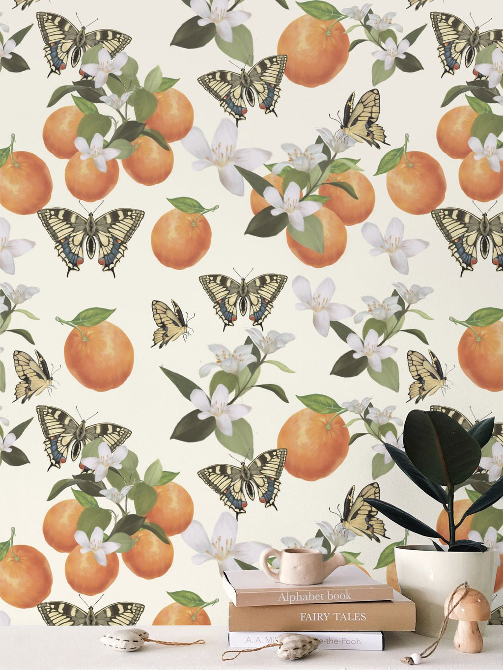 Botanical Oranges & Swallowtail Butterflies