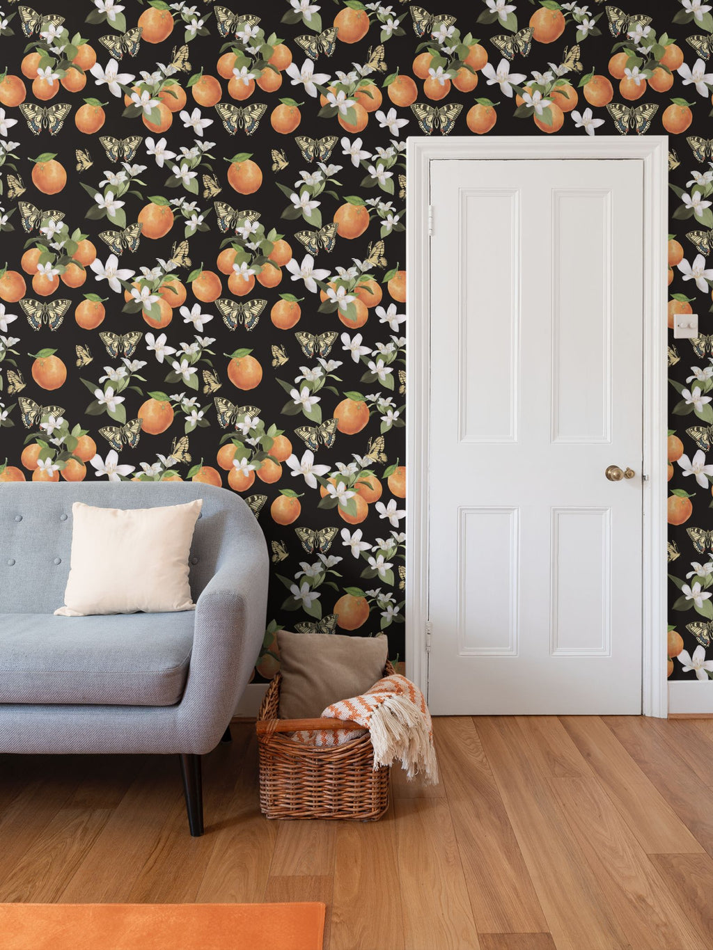 Botanical Oranges & Swallowtail Butterflies