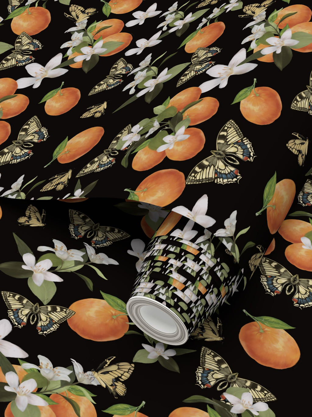 Botanical Oranges & Swallowtail Butterflies