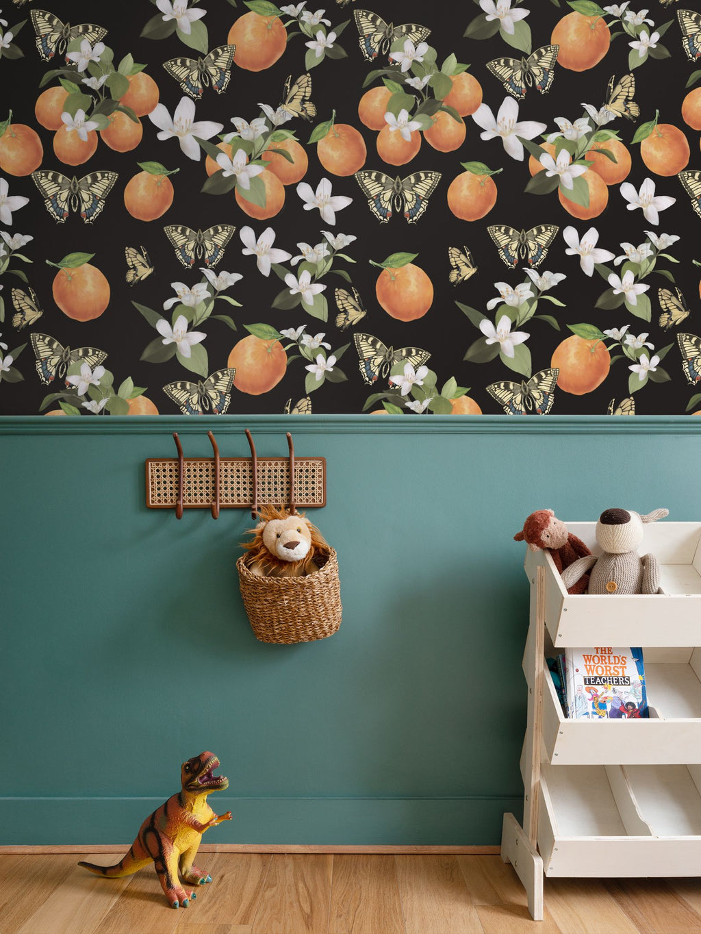 Botanical Oranges & Swallowtail Butterflies